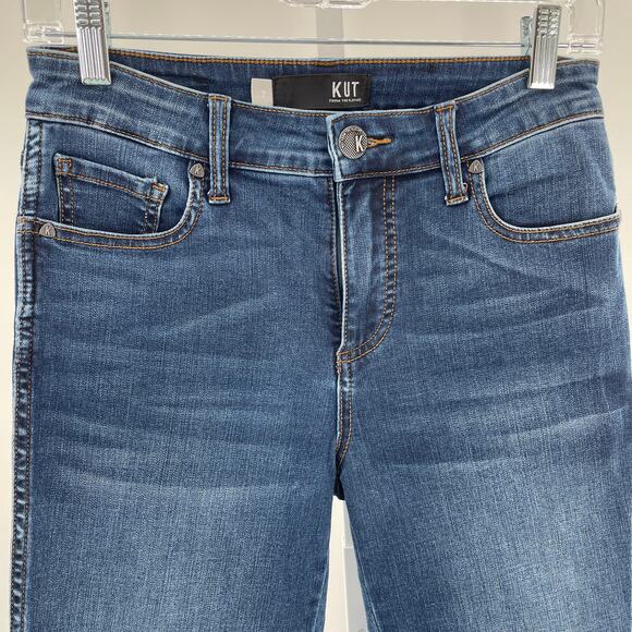 Kut from the Kloth Diana Fab Ab Skinny Hi-Rise Blue Denim Y2K Jeans Size 2 - Picture 5 of 13